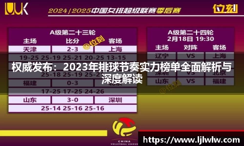 权威发布：2023年排球节奏实力榜单全面解析与深度解读
